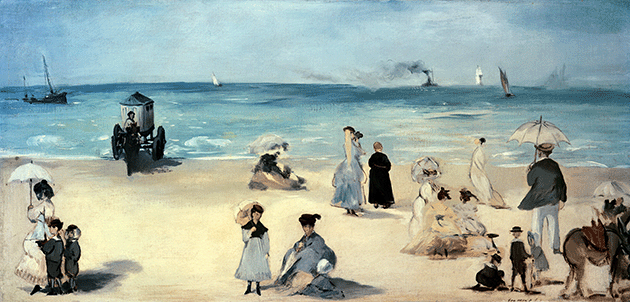 Édouard Manet, On the Beach, Boulogne-sur-Mer, 1868, Private Collection. Image: Bridgeman Images